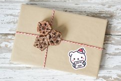 Christmas characters with a sign printable stickers, PNG. Product Image 4