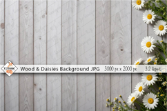 Wood &amp; Daisies Background Mockup Photo jpg Product Image 1
