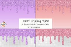 Glitter Dripping Papers #3| Digital Papers Product Image 1