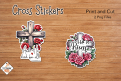 Christian Cross Stickers | Print and Cut Product Image 1