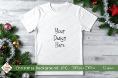 Christmas T Shirt Mock Up Photo JPG Background Product Image 1