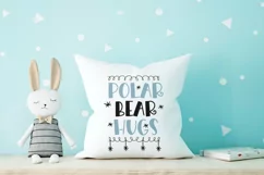 Polar bear hugs. Christmas quote SVG file, PNG, EPS. Product Image 3