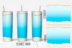 Ombre gradient tumbler wraps Sublimation. 20 oz, PNG. Product Image 3