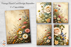 Vintage Floral Card Design Printables Product Image 1