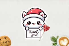 Christmas characters with a sign printable stickers, PNG. Product Image 8