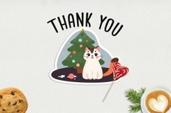 Funny cat celebrates Christmas.Stickers and Sublimation PNG. Product Image 8