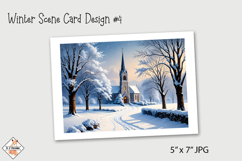 Snow Scene Card Design #4 | Printables Product Image 1
