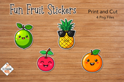 Fun Fruit Stickers | Print and Cut Product Image 1