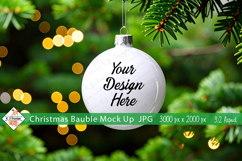 Christmas bauble mockup background jpg Product Image 1
