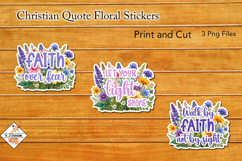 Christian Quote Floral Stickers | Print and Cut Product Image 1