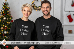 Christmas Man &amp; Ladies Sweatshirt mock up jpg Product Image 1
