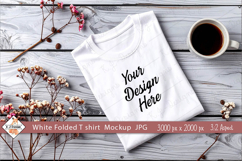 White Folded T Shirt Mockup Photo JPG | Background Product Image 1