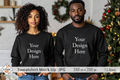 Christmas Man &amp; Ladies Sweatshirt mock up jpg Product Image 1