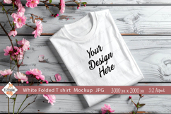 White Folded T Shirt Mockup Photo JPG | Background Product Image 1