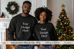 Christmas Man &amp; Ladies Sweatshirt mock up jpg Product Image 1