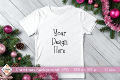 Christmas T Shirt Mock Up Photo JPG Background Product Image 1