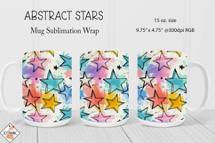 Abstract Stars Mug Wrap Sublimation | 15 oz. Mug Product Image 1
