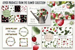Strawberry clipart. Gardening sublimation. Summer fruit PNG Product Image 8