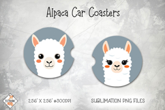Car Coasters Alpacas | Sublimation Designs Product Image 1