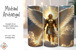 Michael The Archangel Sublimation Tumbler Wrap Design Product Image 1