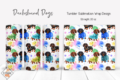 Dachshund Dogs Sublimation Tumbler Wrap Design Product Image 1