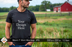 Men&#039;s Black T Shirt mockup jpg Product Image 1