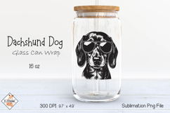 Dachshund Dog Glass Can Wrap Sublimation Design Product Image 1