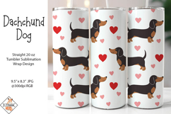 Dachshund Dog Sublimation Tumbler Wrap Design Product Image 1