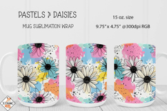 Pastels &amp; Daisies Mug Wrap Sublimation | 15 oz. Mug Product Image 1