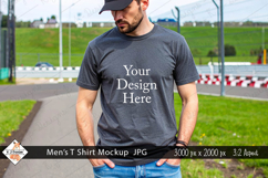 Men&#039;s Dark Gray T Shirt mockup jpg Product Image 1