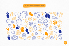 Lemon Summer Hand Drawn Collection, Citrus SVG Cut Files Product Image 3