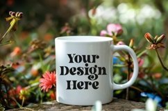 Coffee Mug Mockup Placed On A Garden Product Image 1