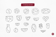 Abstract Shape SVG Bundle, Kintsugi Vase PNG Clipart Product Image 4