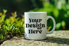 Coffee Mug Mockup Placed On A Garden Product Image 1