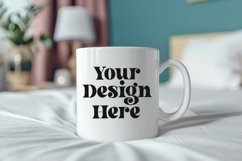 Coffee Mug Mockup Placed On A Bedroom Product Image 1