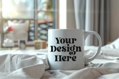 Coffee Mug Mockup Placed On A Bedroom Product Image 1
