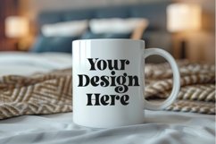 Coffee Mug Mockup Placed On A Bedroom Product Image 1