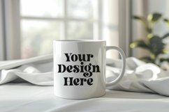 Coffee Mug Mockup Placed On A Bedroom Product Image 1
