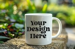 Coffee Mug Mockup Placed On A Garden Product Image 1