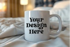 Coffee Mug Mockup Placed On A Bedroom Product Image 1
