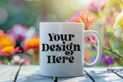 Coffee Mug Mockup Placed On A Garden Product Image 1