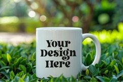 Coffee Mug Mockup Placed On A Garden Product Image 1