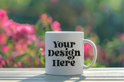Coffee Mug Mockup Placed On A Garden Product Image 1