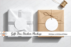 Gift Box Sticker Mockup Photo JPG | Background Product Image 1
