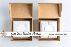 Gift Box Sticker Mockup Photo JPG | Background Product Image 1