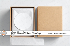 Gift Box Sticker Mockup Photo JPG | Background Product Image 1