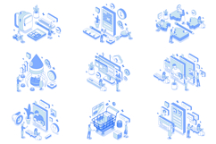 Isometric Illustrations Bundle Product Image 3