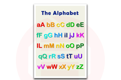 Printable alphabet letters wall art Kid room Classroom Product Image 2