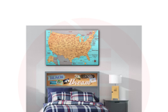 Laser cut America USA map SVG files vector template download Product Image 6
