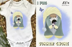 Summer Gnome Sublimation design PNG|Gnome clipart Product Image 1